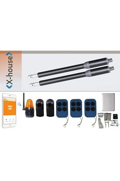 oem home Kit Automatizare Smart Wifi cu 3 Telecomenzi, Porti Batante, maxim 300 Kg, 2x2 metri, cu Lampa si Fo