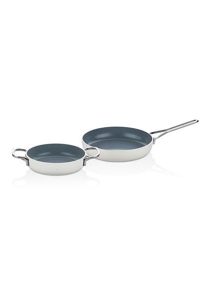 Amboss Sera Nova 2 Piece Ceramic Pan Set – White