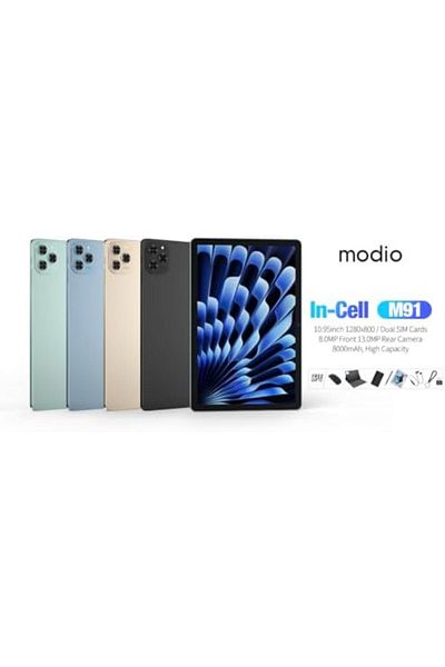 ROCK LİGHT جهاز لوحي Modio M91 5G، شاشة عالية الدقة 10.95 بوصة، ذاكرة وصول عشوائي (RAM) سعة 12 جيجابايت، سعة تخزين 512 جيجابايت، بطارية 8000 مللي أمبير/ساعة، شريحتي اتصال وشحن