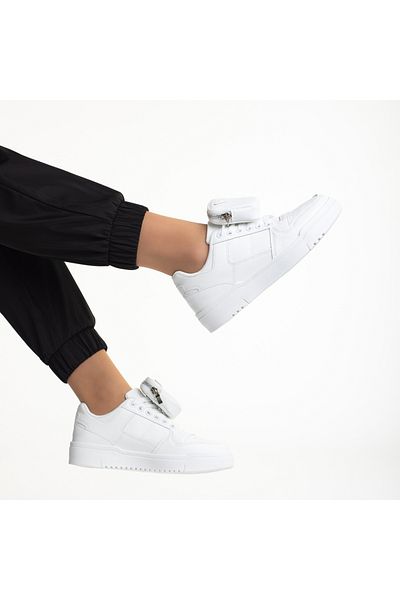 Kalapod Women's white sports shoes made of eco-leather Inola