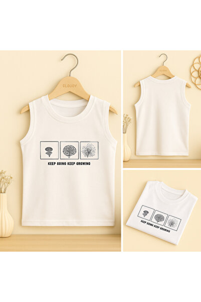 KURGAN TEKSTİL Μπλουζάκι με στάμπα για κορίτσια-αγόρια με λαιμόκοψη μηδέν μανίκι