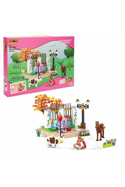 sunman oyuncak Sweet Girl Street Play Set 25740 351 Pieces 00004440