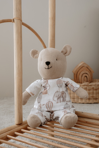 Tuğba Kuğu Pijamalı Ayıcık Uyku Arkadaşı - Pureline Series - Dreamland Safari