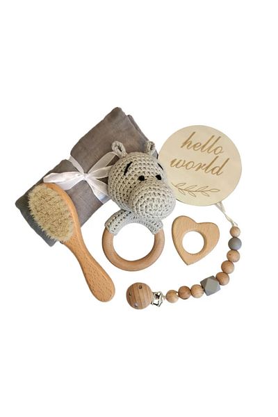 OEM Set bebelusi "Hello World", model Hipopotam