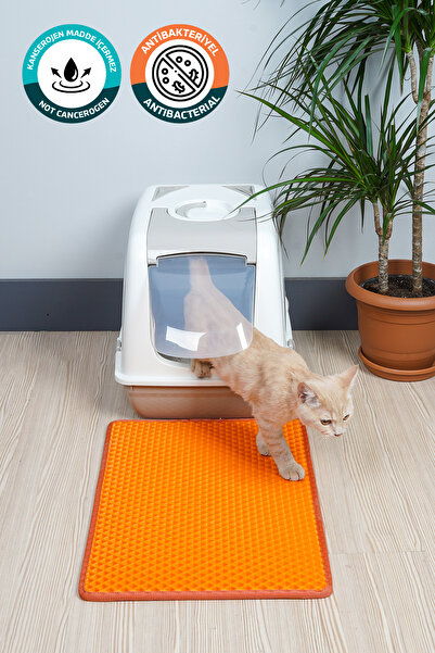 EVA TÜRKİYE (40X55 CM) HÜCRELİ KEDİ KUMU PASPASI KEDİ MATI KEDİ TUVALET ÖNÜ P...