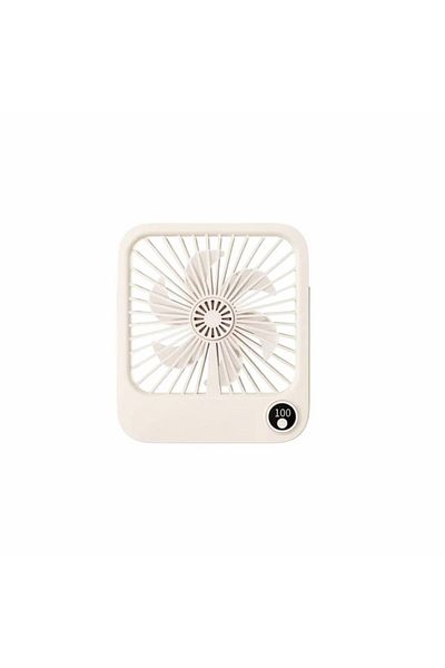OEM Multifunctional 3-in-1 fan, grip handle, USB-C charging, Cream