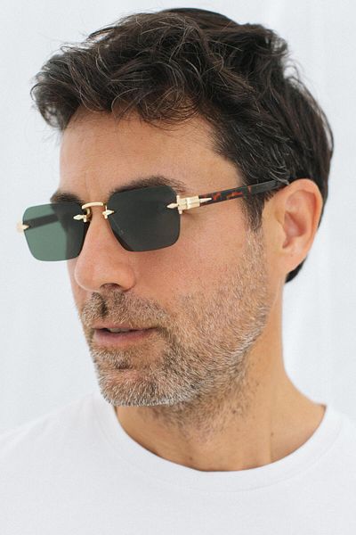 Bilge Karga Guts Gold Green Men's Sunglasses