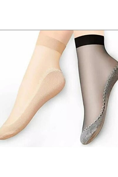 İDOL Дамски дантелени памучни чорапи, 2-пакет