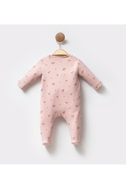 Cassiope Organic 100% Cotton Floral Patterned Baby Romper with Booties