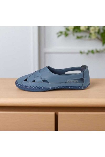 Berenni PANTOF DE FEMEI DE SUSȚINERE INTERIOARĂ ȘI EXTERIOARĂ DIN PIELE NATURALĂ KHAKI ULTRA CONFORTABILĂ ȘI ORTOPEDICĂ CU TALPA TERMICĂ
