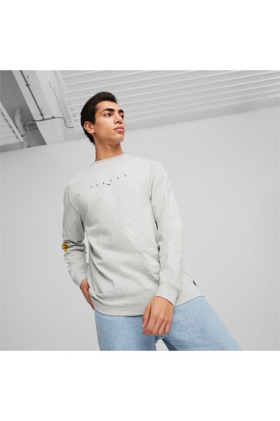 Puma Mens House of Graphics Torneo Long Sleeve T-Shirt - Gray