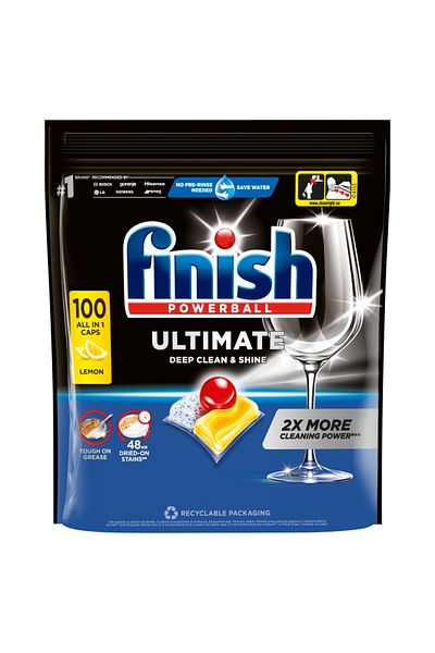 Finish Ultimate All in 1 Dishwasher Caps Lemon 100pcs.