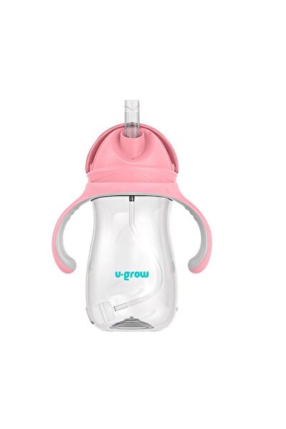 U-Grow Κούπα Tritan με άχυρο U-Grow UG-895PK, 300ml, ροζ