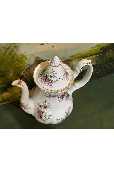 tayfuntufan antika koleksiyon Royal Albert Lavender Rose Porcelain Teapot Tea Pot 25 cm Tall