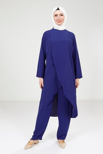 Beyza Σετ παντελονιών Navy Blue Tunic 9372