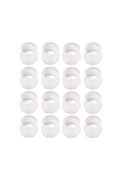 OEM Set 16 Furniture Leg Protectors, Transparent PVC Silicone, Anti-Slip, 4 cm, White Transparent
