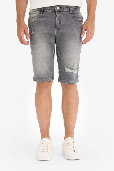 DeFacto Slim Fit Slim Fit Jean Bermuda Shorts F4692Ax25Sm