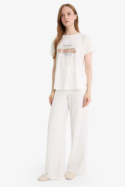 DeFacto Regular Fit Crew Neck Printed Short Sleeve T-Shirt F6326Ax25Hs