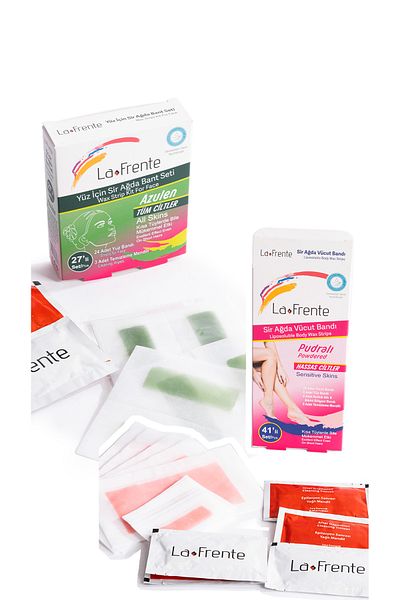 LA FRENTE 41 Pieces Wax Band Set Sensitive Skin+La Frente 27 Pieces Face Wax Band Set All Skin Types