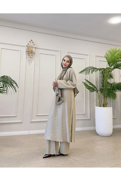 Hare Butik Rafella Grogren Detail Long Tunic