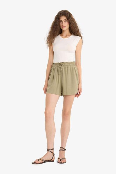 DeFacto Fitted Round Neck Basic Plain Short Sleeve White T-Shirt F5195Ax25Sm