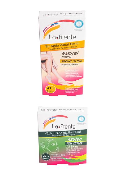 LA FRENTE 41 Pieces Wax Band Set Normal Skin+La Frente 27 Pieces Face Wax Band Set All Skin Type