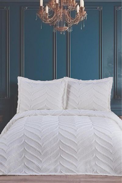 Çeyiz Diyarı Perota Soft Double Pique Set Cream
