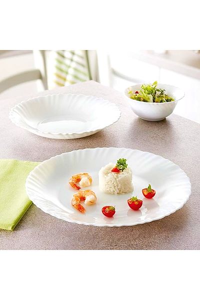 Houzi 6 Piece set Dinner plate Opal ware 26.5cm