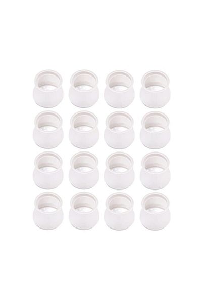 OEM Set 16 Furniture Leg Protectors, Transparent PVC Silicone, Anti-Slip, 4 cm, White Transparent
