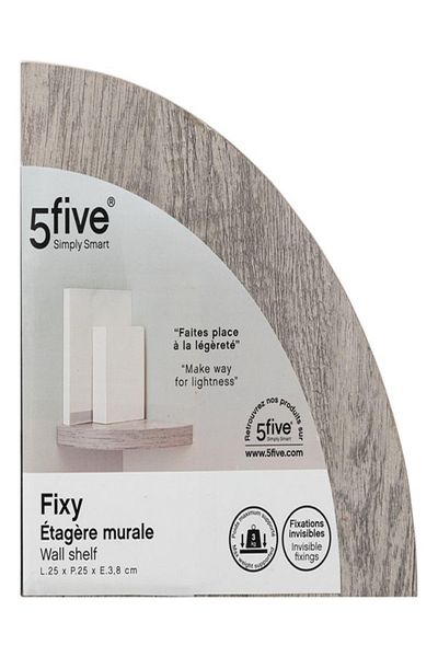 Five Simply Smart Fixy Invisible Fixation Corner Wall Shelf