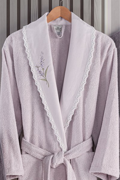 MARİBOR Rayna - Embroidered Family Bamboo Bathrobe Series - 6 Pieces