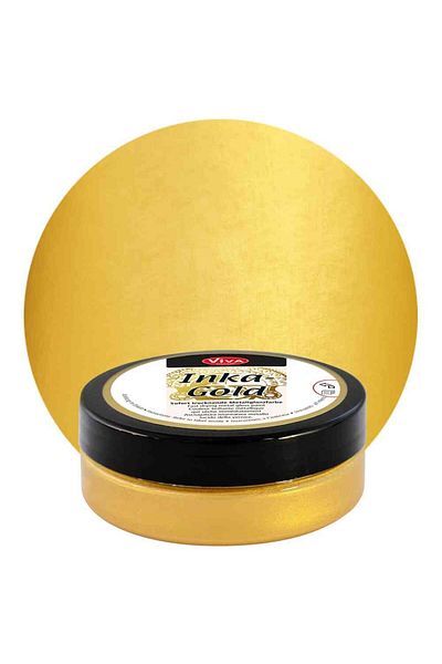 Viva Decor Inka-Gold metallic wax paint, VIVA DECOR, 62.5g Golden yellow