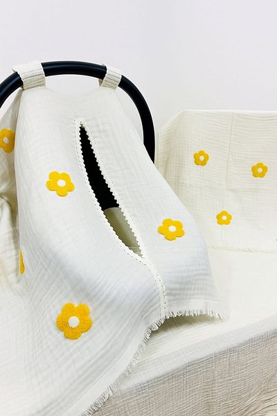 Tly Home Textiles Puset Cover (Punch Embroidered)
