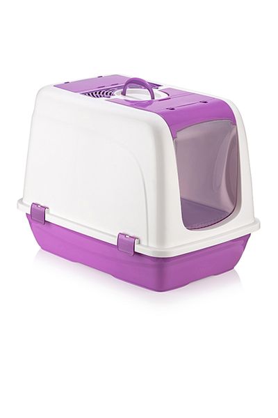 NEZADE STORE Mikopet Large Indoor Cat Toilet Purple