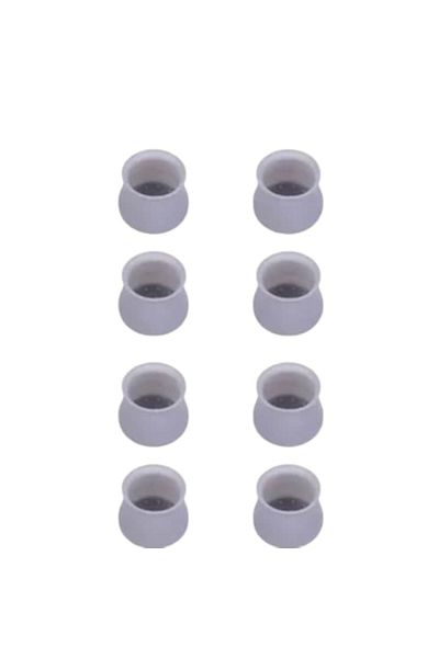OEM Set 8 protectii picioare scaun, universale din silicon gri 40mm