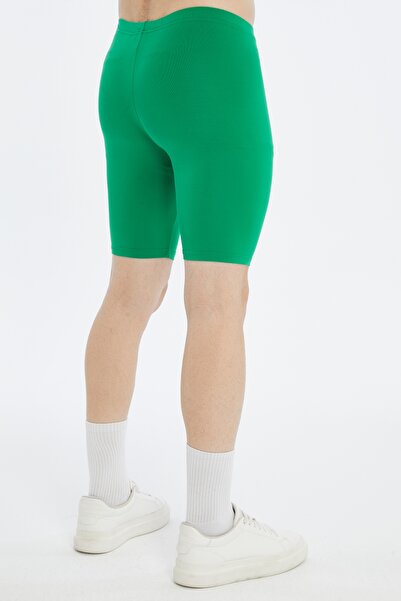 ASM SPOR Men's Men's Sports Short Leggings-Green, Breathable, Stretchy Fitness Running Leggings