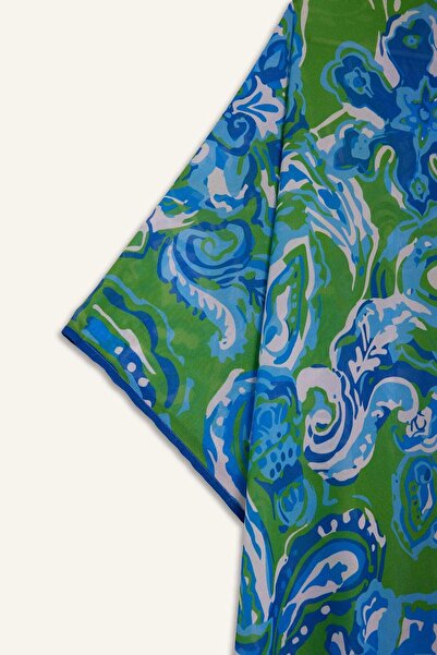 DeFacto Regular Fit Tropikal Desenli Şifon Plaj Kimono-Fall in Love E8221AX25SP