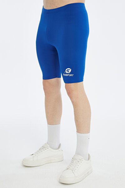 ASM SPOR Ανδρικό κοντό κολάν αθλητή-μπλε, αναπνεύσιμο, εύκαμπτο κολάν γυμναστικής για τρέξιμο
