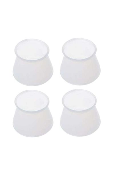 OEM Set 4 protectii picioare scaun, masa, pat, universale din silicon, Alb
