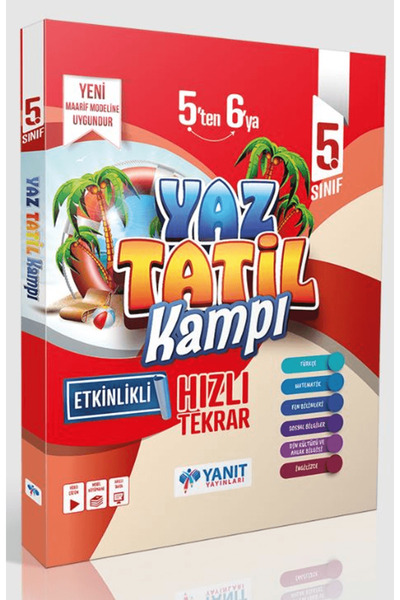 paraf yayınları 5. Sınıf Etkinlikli Yaz Tatil Kitabı (2025) / Kolektif / Yanı...