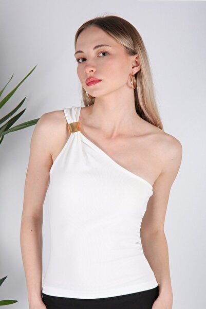 Veni Life Блуза с едно рамо и аксесоари