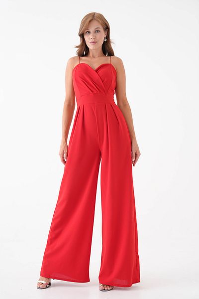 Secret Passion Lingerie New Season Double Breasted Collar Stretchy Crepe Fabric Strap Long Evening Dress Jumpsuit 582101