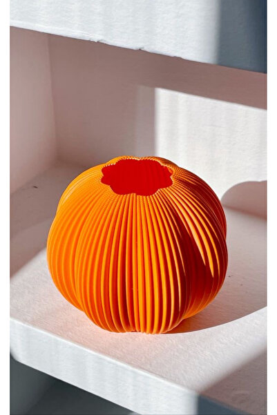 sanatsever Kaktüs vazo, turuncu vazo 3d printer dokulu vazo