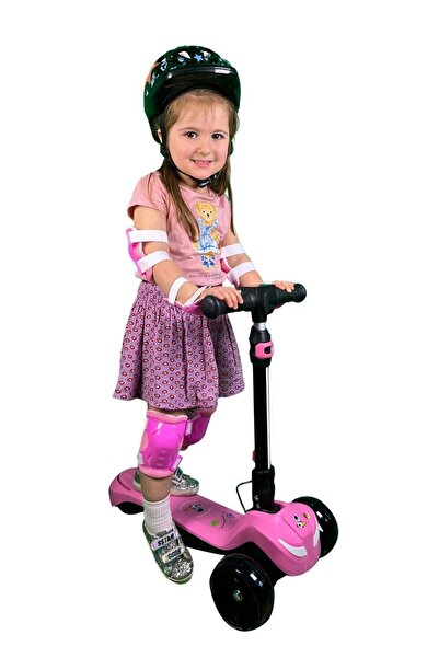 Genel Markalar Led Işıklı Hoparlörlü 3 Tekerlekli Yükseklik Ayarlı Elektrikli Scooter - 60W