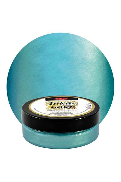 Viva Decor Vopsea ceară metalică Inka-Gold, VIVA DECOR, 62,5g Albastru turcoaz