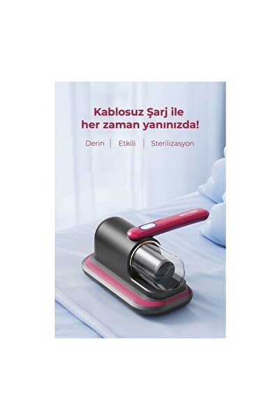 teknotrust Anti Uv Işınlı Şarjlı Yatak ve Koltuk El Süpürgesi Gri