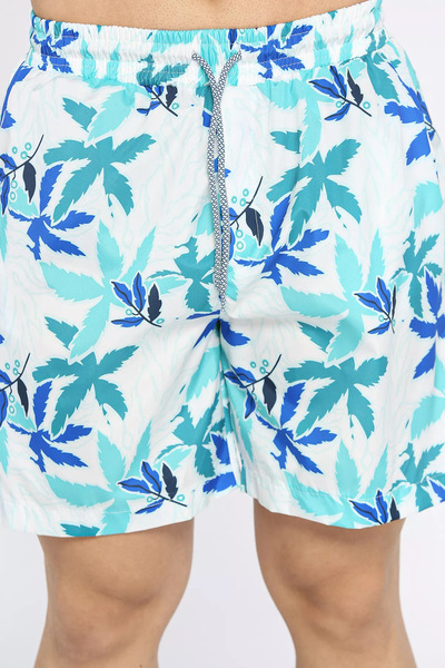 MİSHAR İTALİA Ανδρικό μαγιό με ψηφιακή εκτύπωση Mint με τσέπες