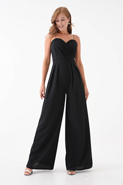 Secret Passion Lingerie New Season Double Breasted Collar Stretchy Crepe Fabric Strap Long Evening Dress Jumpsuit 582101