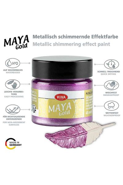 Viva Decor Maya-Gold VIVA DECOR glossy acrylic metallic paint, 45ml Light purple