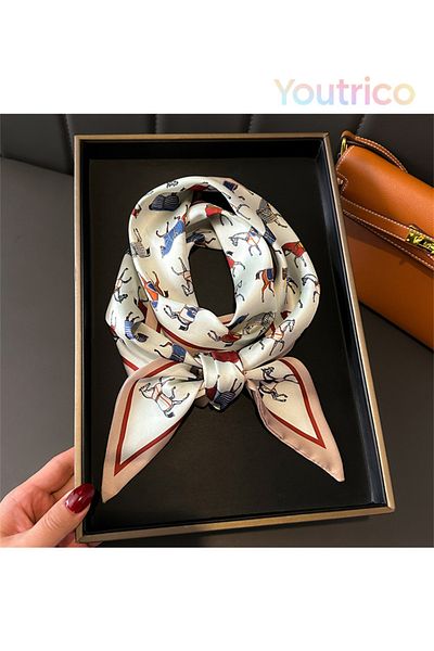 Youtrico Long silk scarves,Headbands,Steeds,Animal,147cm